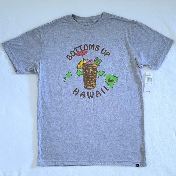Quiksilver🏄‍♂️ "Bottoms Up Hawaii"🍹 Graphic Tee👕 - NWT - Picture 7 of 12